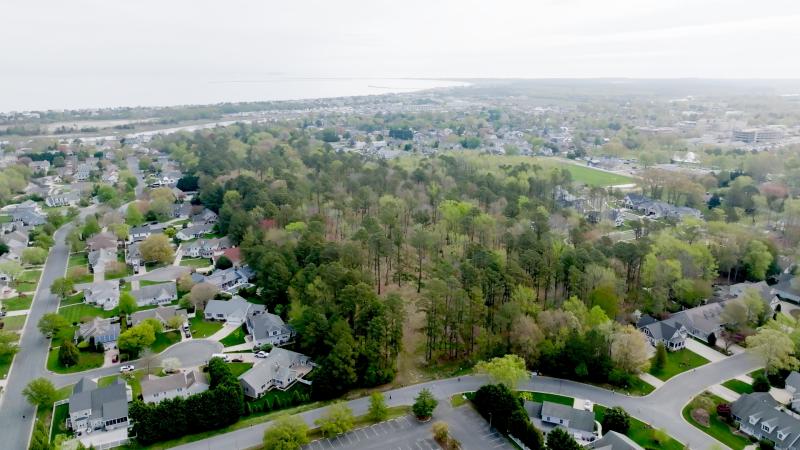 An aerial photo of the Fourth Street Preserve looking East. The land was the first deeded land in Delaware in 1670. An aerial photo shows some of the runners making their way by the Fourth Street Preserve. SUBMITTED PHOTO
